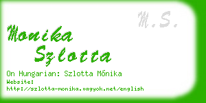 monika szlotta business card