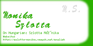 monika szlotta business card